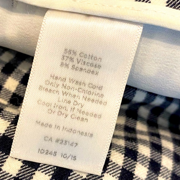 Talbots Women’s Black White Gingham Check Chatham Pant size 16 - Picture 4 of 5
